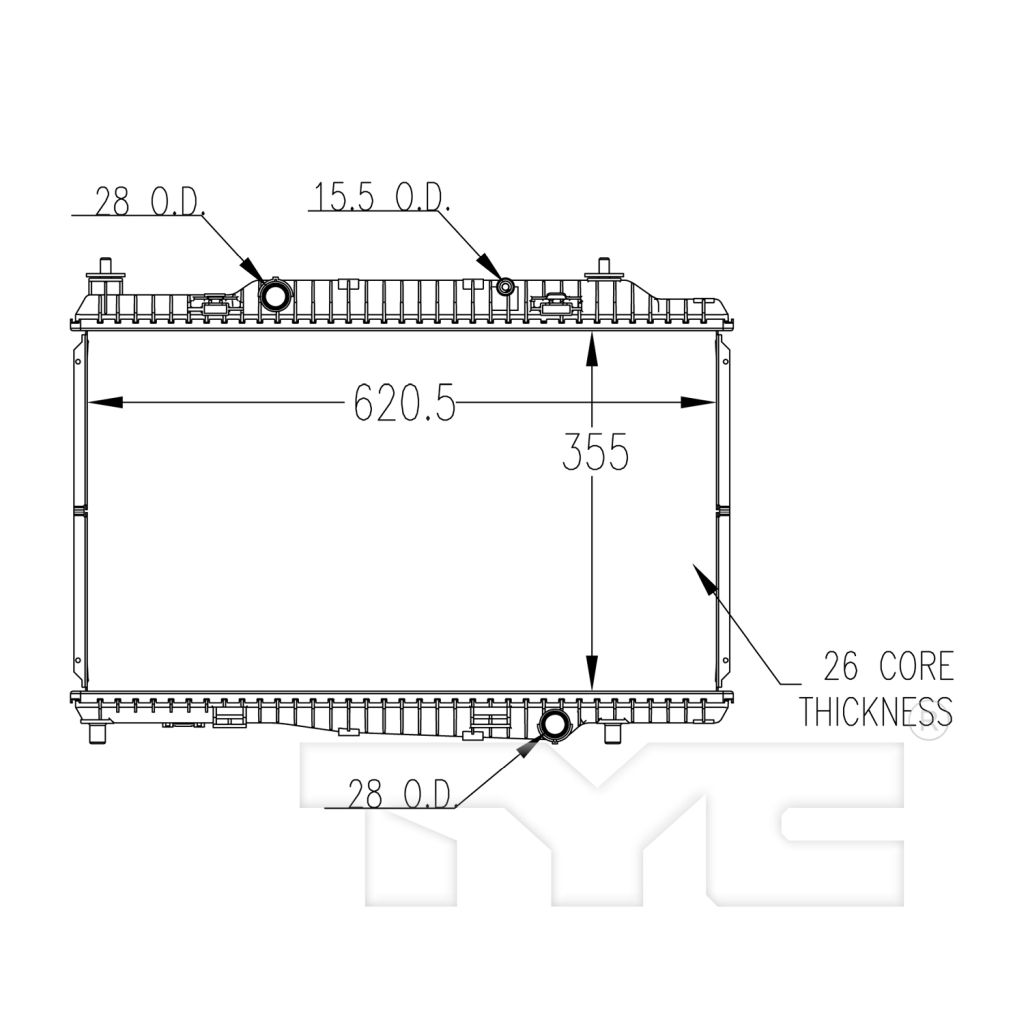 FORD FIESTA ST (HATCHBACK) RADIATOR 1.6L OEM#C1BZ8005A 2014-2019 PL#FO3010327