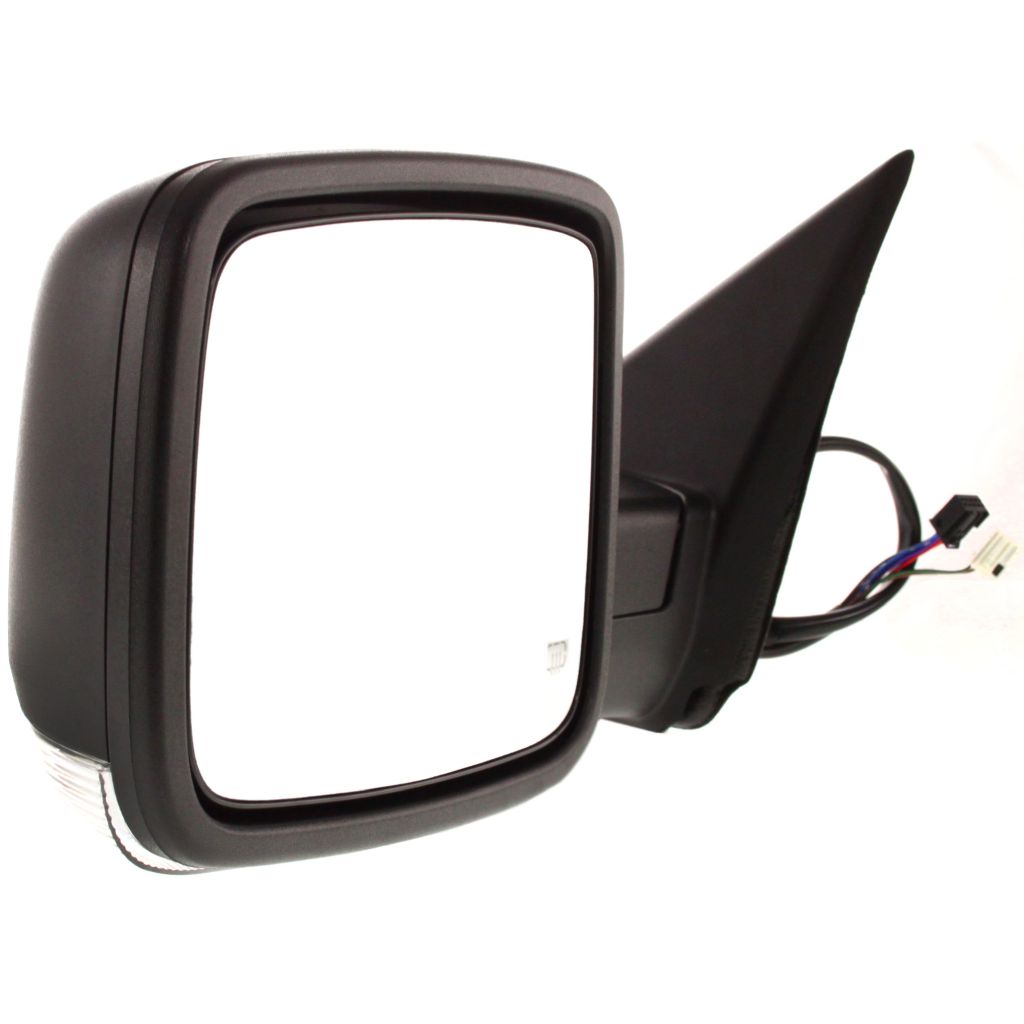 DODGE TRUCKS & VANS DODGE/PU (R2500/3500) DOOR MIRROR LEFT (Driver Side) PWR/HTD/SIGNAL/PUDDLE (SINGLE GLASS)(TEXT BLACK) OEM#68026559AD 2010-2012 PL#CH1320304