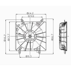 ACURA RSX RADIATOR FAN ASSY (W/AT) OEM#19015PNDA01-PFM 2002-2006 PL#AC3115103