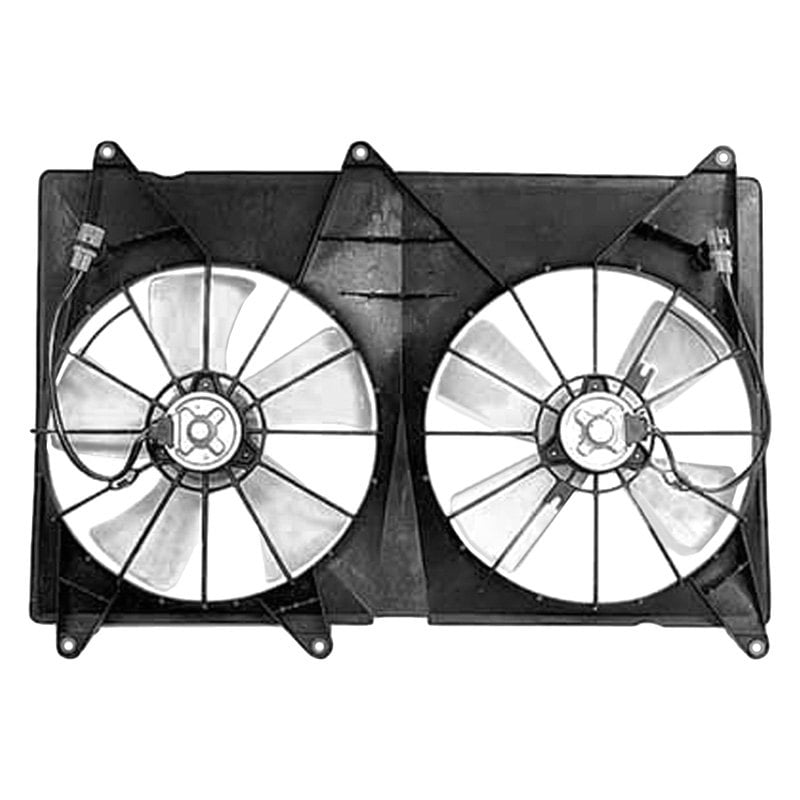 TOYOTA HIGHLANDER RADIATOR & A/C FAN ASSEMBLY (L4 WO/TOW PKG)(DUAL FAN) OEM#1636374290-PFM 2001-2003 PL#TO3120102