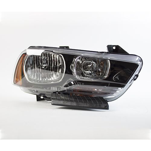 DODGE CHARGER HEAD LAMP ASSEMBLY RIGHT (Passenger Side) (HALOGEN)(included BUMPER SUPPORT BRACKET) **CAPA** OEM#57010410AE 2011-2014 PL#CH2503232C