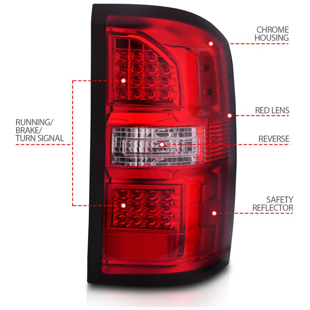 GM TRUCKS & VANS SIERRA/PU 2500/3500 TAIL LAMP ASSY LEFT (Driver Side) (SINGLE WHEEL) OEM#23424737 2015 PL#GM2800262