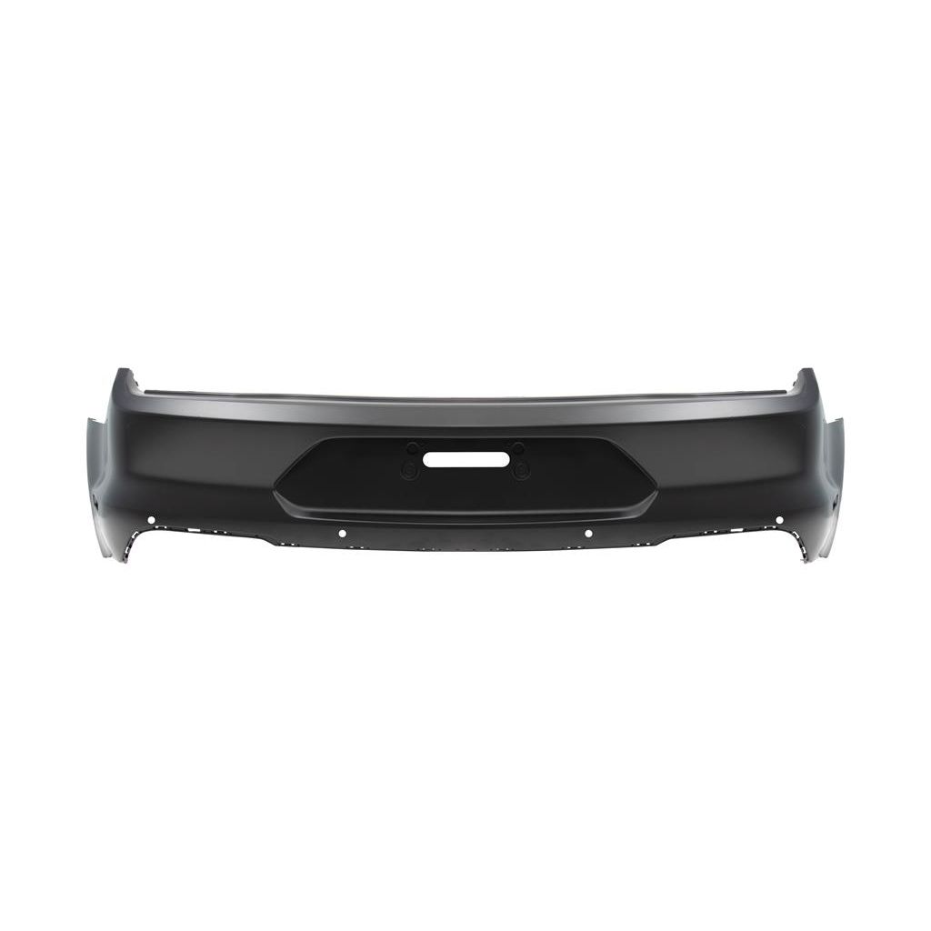 FORD MUSTANG REAR BUMPER COVER PRIMED (5.0L)(W/SENSOR)(W/LICENSE CUTOUT HOLE) OEM#JR3Z17K835BAPTM 2018-2023 PL#FO1100738