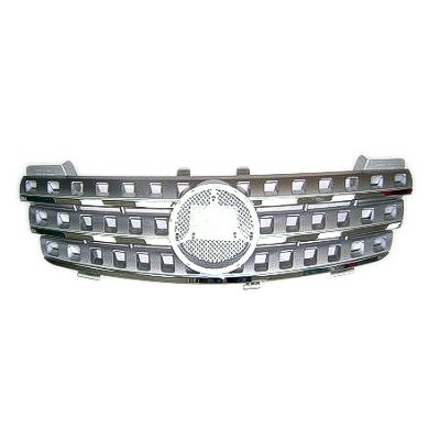 MERCEDES-BENZ ML-CLASS (164) (EXC 450 HYBRID) GRILLE ASSEMBLY (SILVER)(WO/RADAR CRUISE)(WO/ SPORT) OEM#16488006859776 2006-2008 PL#MB1200153