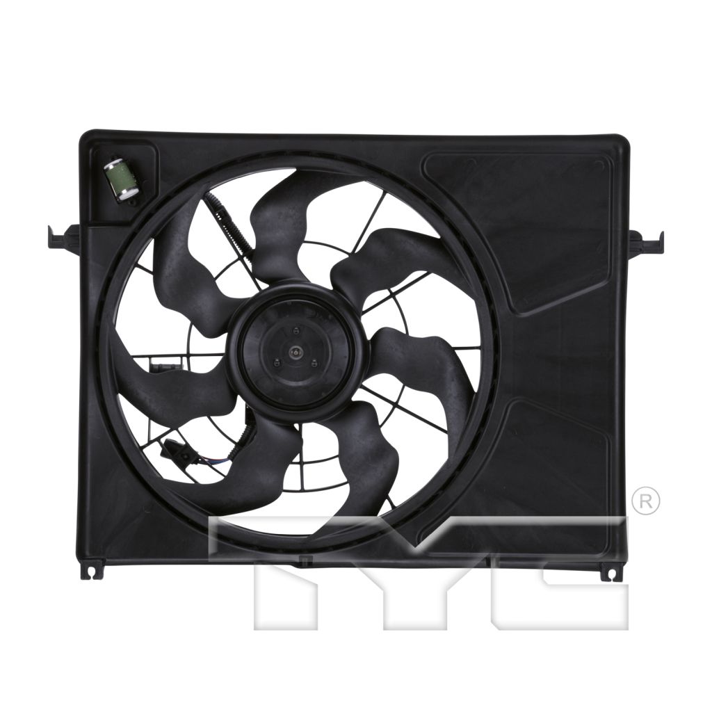 KIA OPTIMA (New Style)(W/1PC HEAD/LAMP) RADIATOR & A/C FAN ASSEMBLY (2.4L)(SINGLE FAN) OEM#253802G000 2006-2010 PL#KI3115123