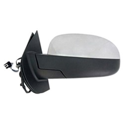 GM TRUCKS & VANS TAHOE (CHEVY) DOOR MIRROR LEFT (Driver Side) POWER/HEATED (WO/PUDDLE LAMP)(SATIN-CHR CVR)(WO/TRAILER TOW) OEM#25776087 2007-2014 PL#GM1320340