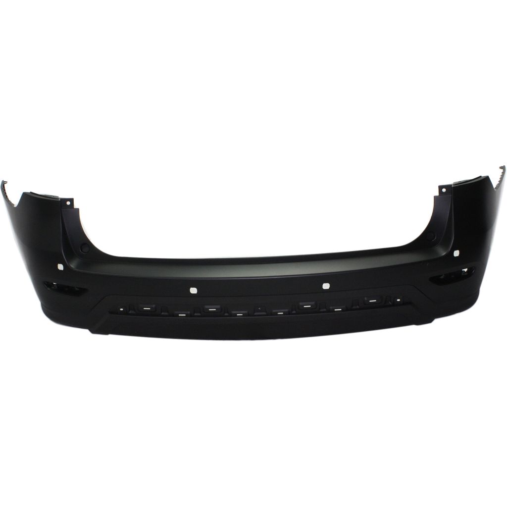 NISSAN(DATSUN) PATHFINDER REAR BUMPER COVER PRM/LWR TEXT (W/ SENSOR)(WO/TOW HITCH) OEM#850223KA1H 2013-2016 PL#NI1100290