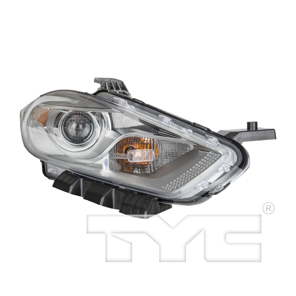 DODGE DART HEAD LAMP ASSEMBLY RIGHT (Passenger Side) (HALOGEN)(CHR BEZEL) **CAPA** OEM#68081388AL 2013-2015 PL#CH2519143C