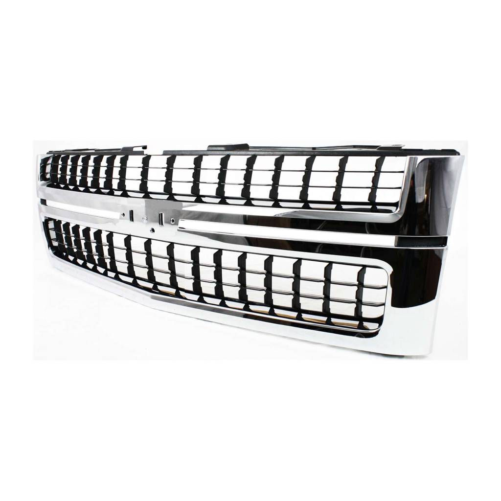 GM TRUCKS & VANS SILVERADO/PU 2500/3500 (CHEVY) GRILLE BLACK W/CHR FRAME OEM#25825521 2007-2010 PL#GM1200608