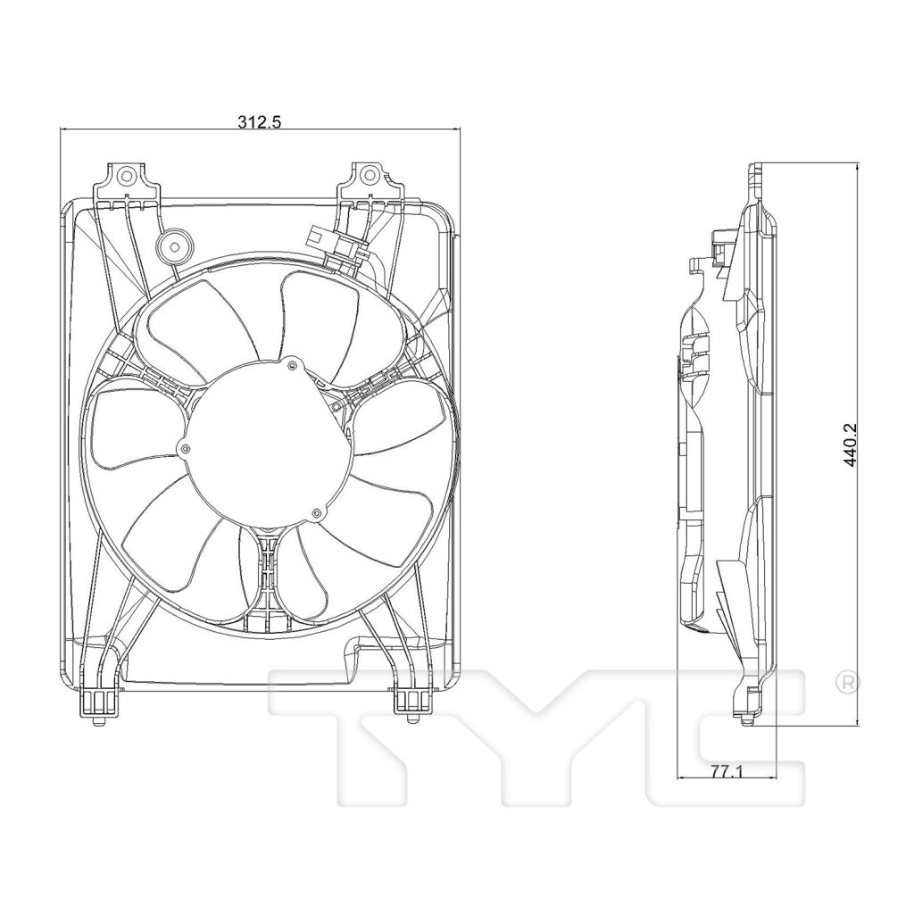 HONDA CIVIC COUPE A/C FAN ASSEMBLY RIGHT (Passenger Side) 1.8L OEM#38616RNAA01-PFM 2006-2011 PL#HO3115129