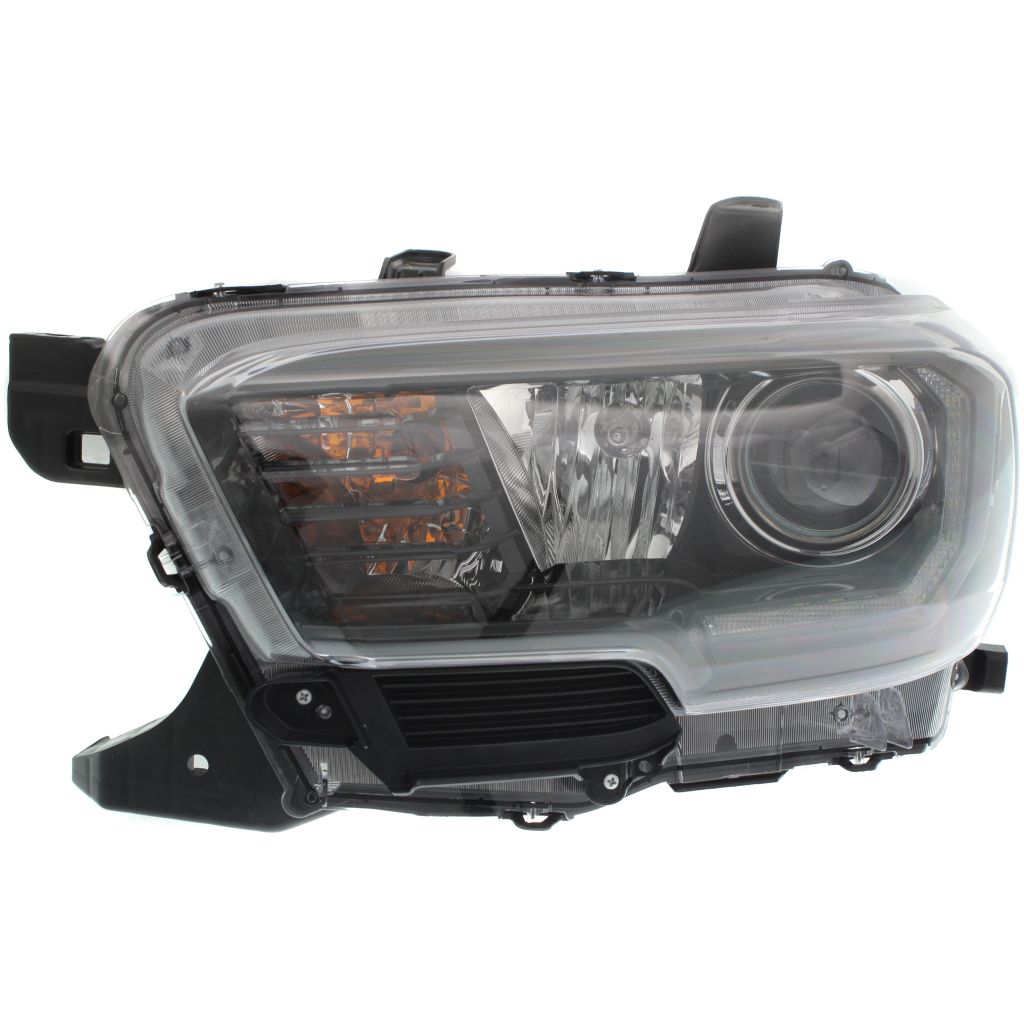 TOYOTA TACOMA HEAD LAMP ASSEMBLY LEFT (Driver Side) (W/LED DRL)(W/LED FOG)(BLK BEZEL)**CAPA** OEM#8115004280 2017-2019 PL#TO2502254C