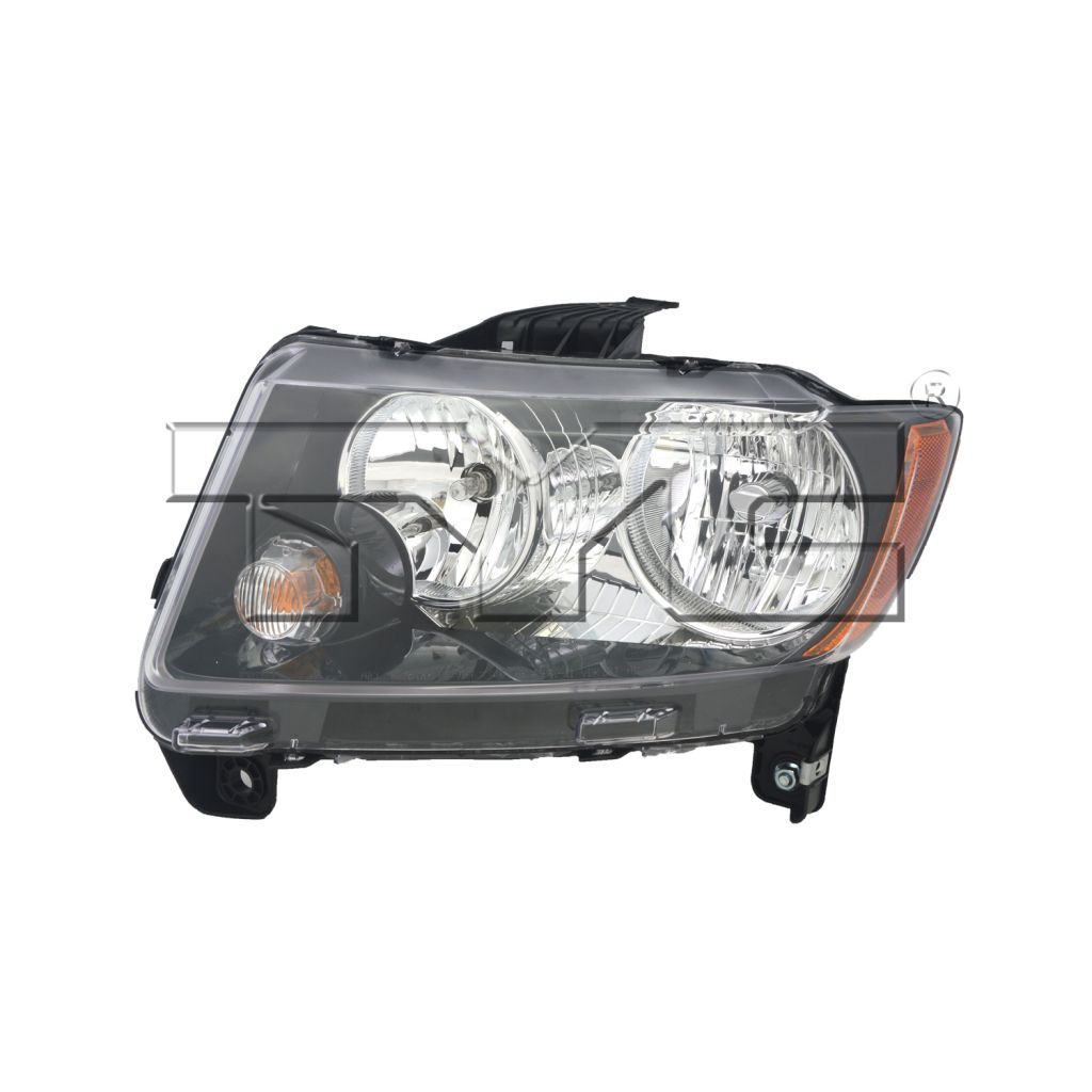 JEEP COMPASS HEAD LAMP ASSEMBLY LEFT (Driver Side) (WO/PROJECTOR)(BLK BEZEL) OEM#68171215AB 2013-2017 PL#CH2502246