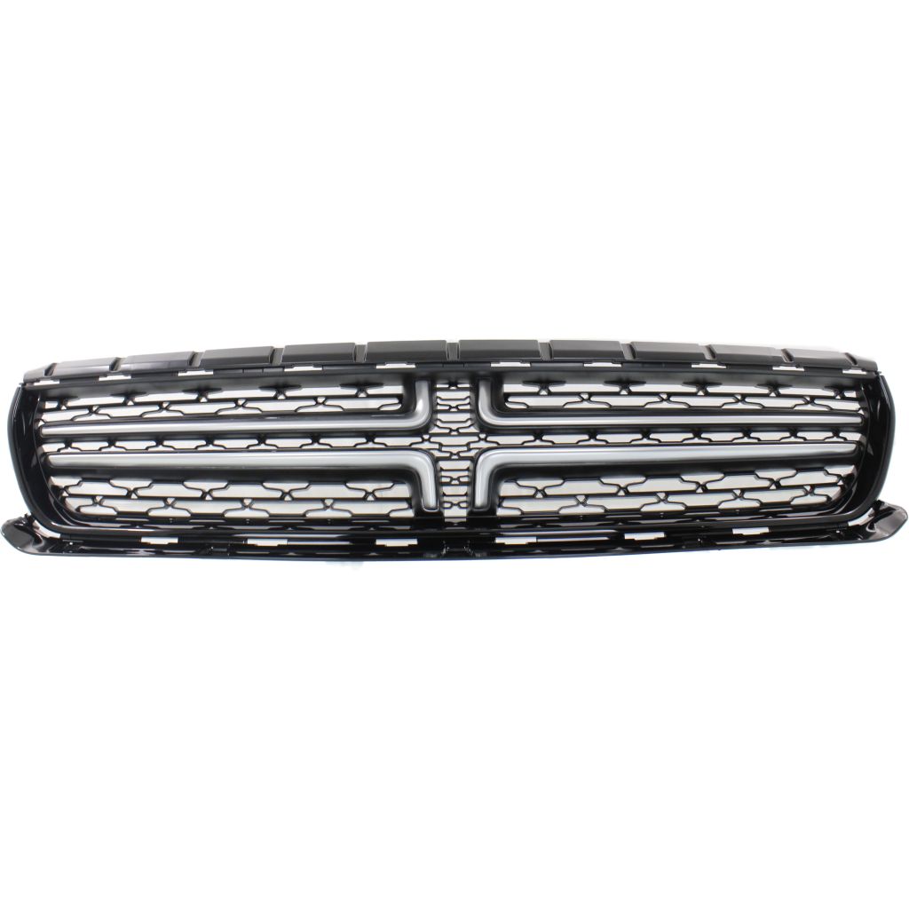 DODGE CHARGER GRILLE GLOSS-BLACK W/SATIN NICKEL CHROME (WO/HOOD SCOOP) OEM#5PP34SZ7AB 2015-2023 PL#CH1200391