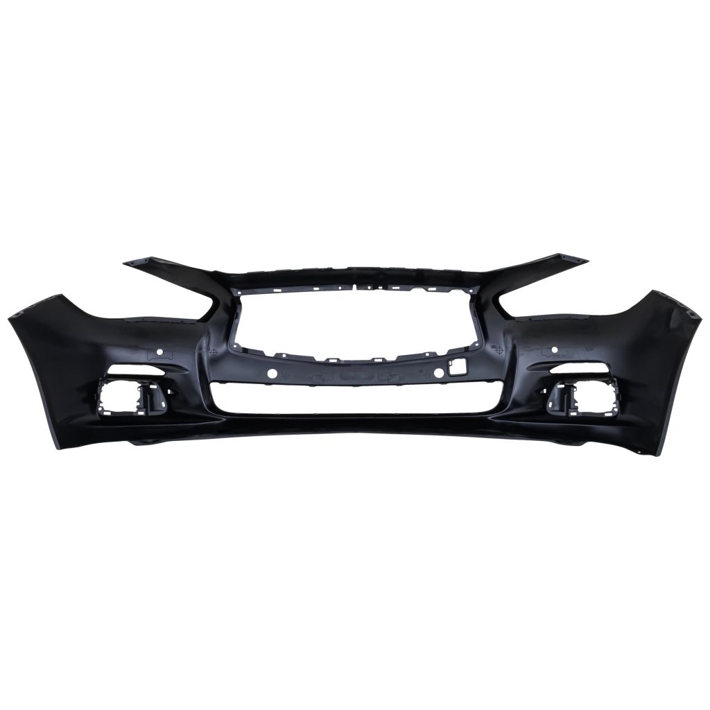 INFINITI Q50 HYBRID FRONT BUMPER COVER PRIMED (W/ SENSOR)(WO/SPORT) **CAPA** OEM#620224HC0H 2014-2017 PL#IN1000257C