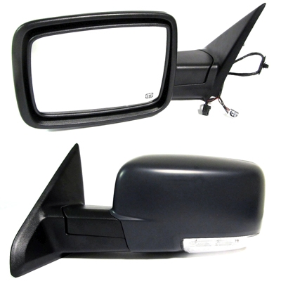 DODGE TRUCKS & VANS DODGE/PU (R1500) DOOR MIRROR LEFT (Driver Side) PWR/HTD/SIGNAL/PUDDL (WO/TOW)(WO/DIMMING)(BLACK) OEM#1QL211XRAF 2010-2012 PL#CH1320346