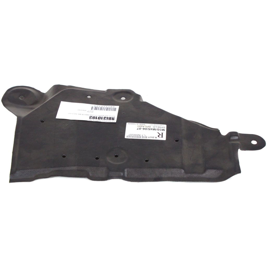 INFINITI M35 FRONT SPLASH SHIELD RIGHT (Passenger Side) OEM#74814EG000 2006-2010 PL#IN1228109