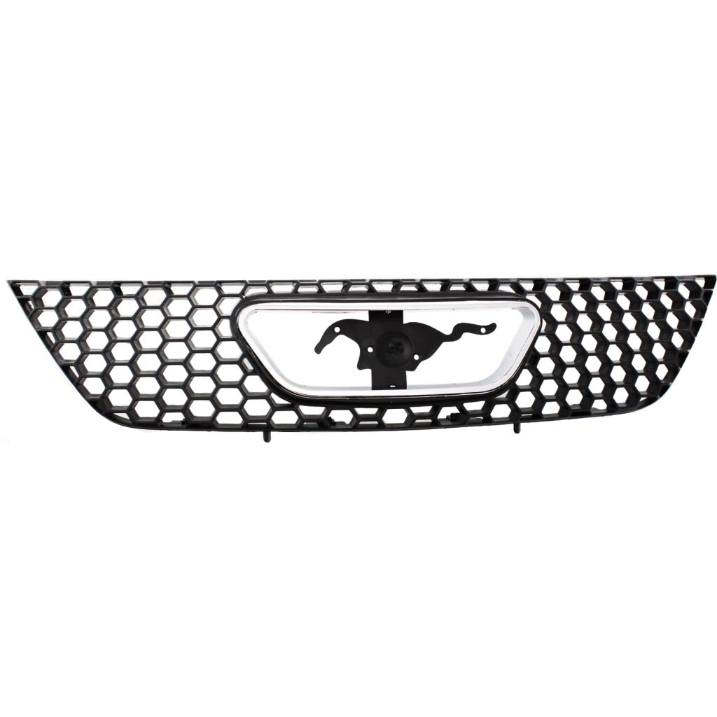 FORD MUSTANG GRILLE BLACK W/CHR FRAME (BASE/GT W/O bulit edtion) OEM#XR3Z8200AA 1999-2004 PL#FO1200357