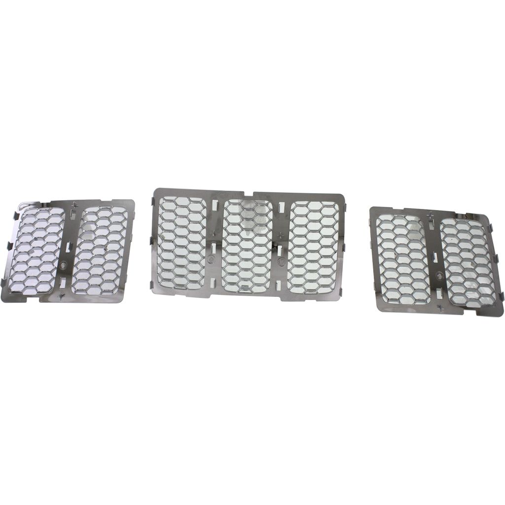 JEEP GRAND CHEROKEE GRILLE INNER MESH CHROME (3pcs) (HONEYCOMB)(SUMMIT)**CAPA** OEM#68143075AB 2014-2016 PL#CH1200366C
