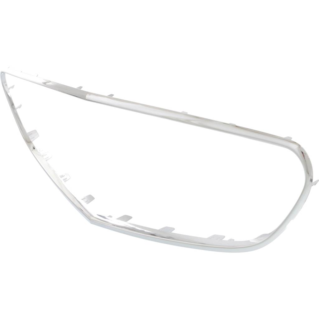 MERCEDES-BENZ E-CLASS SEDAN (212) GRILLE FRAME MOLDING CHROME (W/CENTER GRILLE EMBLEM)(W/AMG)(EXC E63) OEM#2128852574 2014-2016 PL#MB1202104