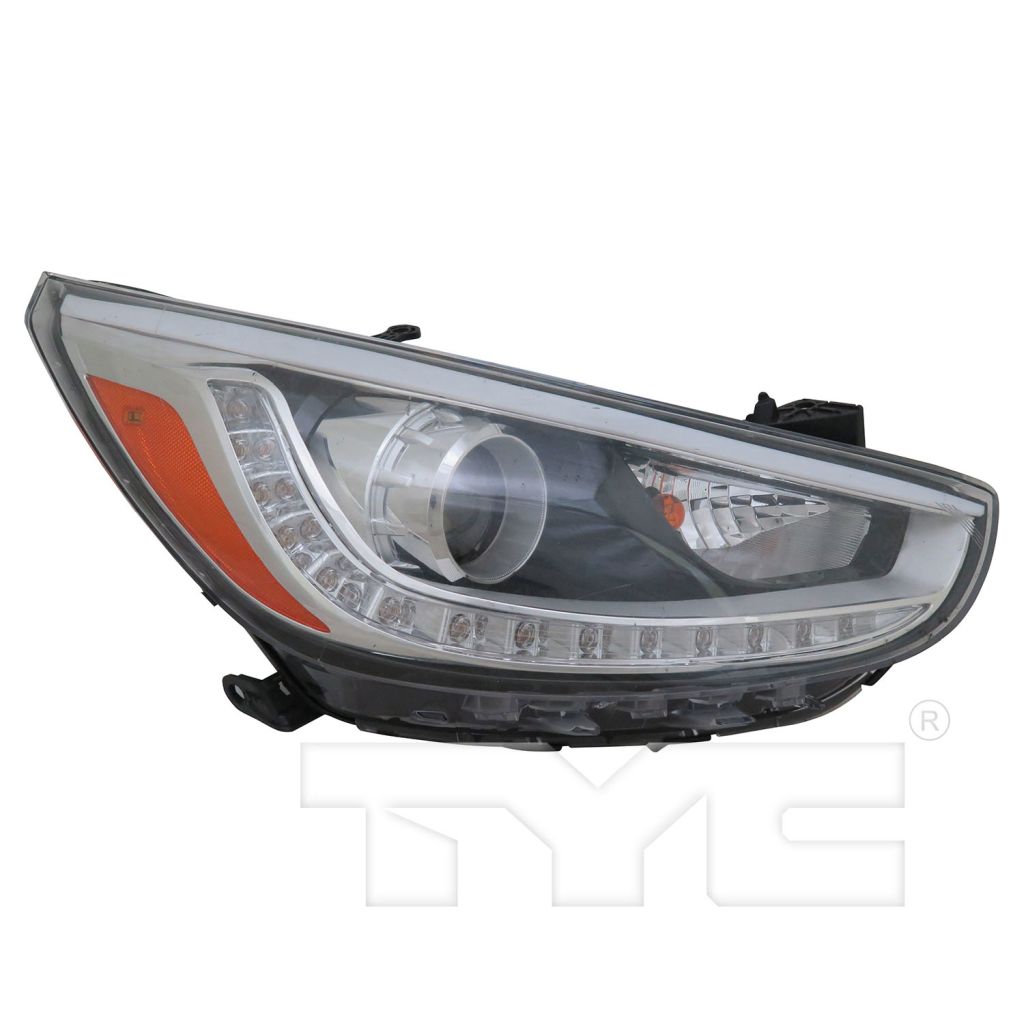 HYUNDAI ACCENT HATCHBACK HEAD LAMP ASSEMBLY RIGHT (Passenger Side) (HALOGEN PROJECTOR W/LED MARKER)*CAPA** OEM#921021R610 2014-2017 PL#HY2503191C