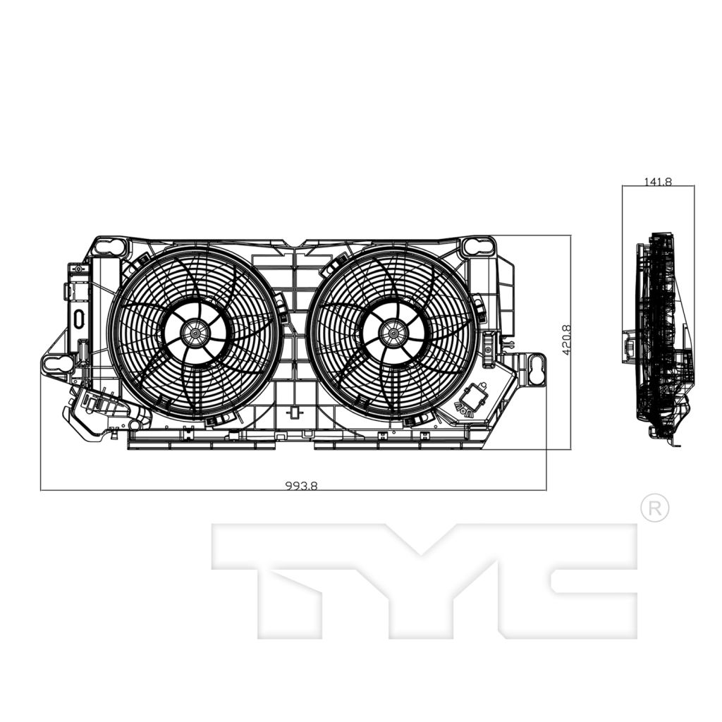 BMW BMW X3 RADIATOR FAN ASSY (400Watt) OEM#17113452509 2004-2010 PL#BM3117100