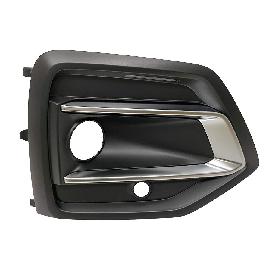 AUDI Q5 / SQ5 FOG LAMP COVER RIGHT (Passenger Side) BLACK W/SATIN-CHROME MDLG (W/FOG)(Q5 WO/S-LINE) OEM#80A807680AFCOX 2021-2025 PL#AU1039150