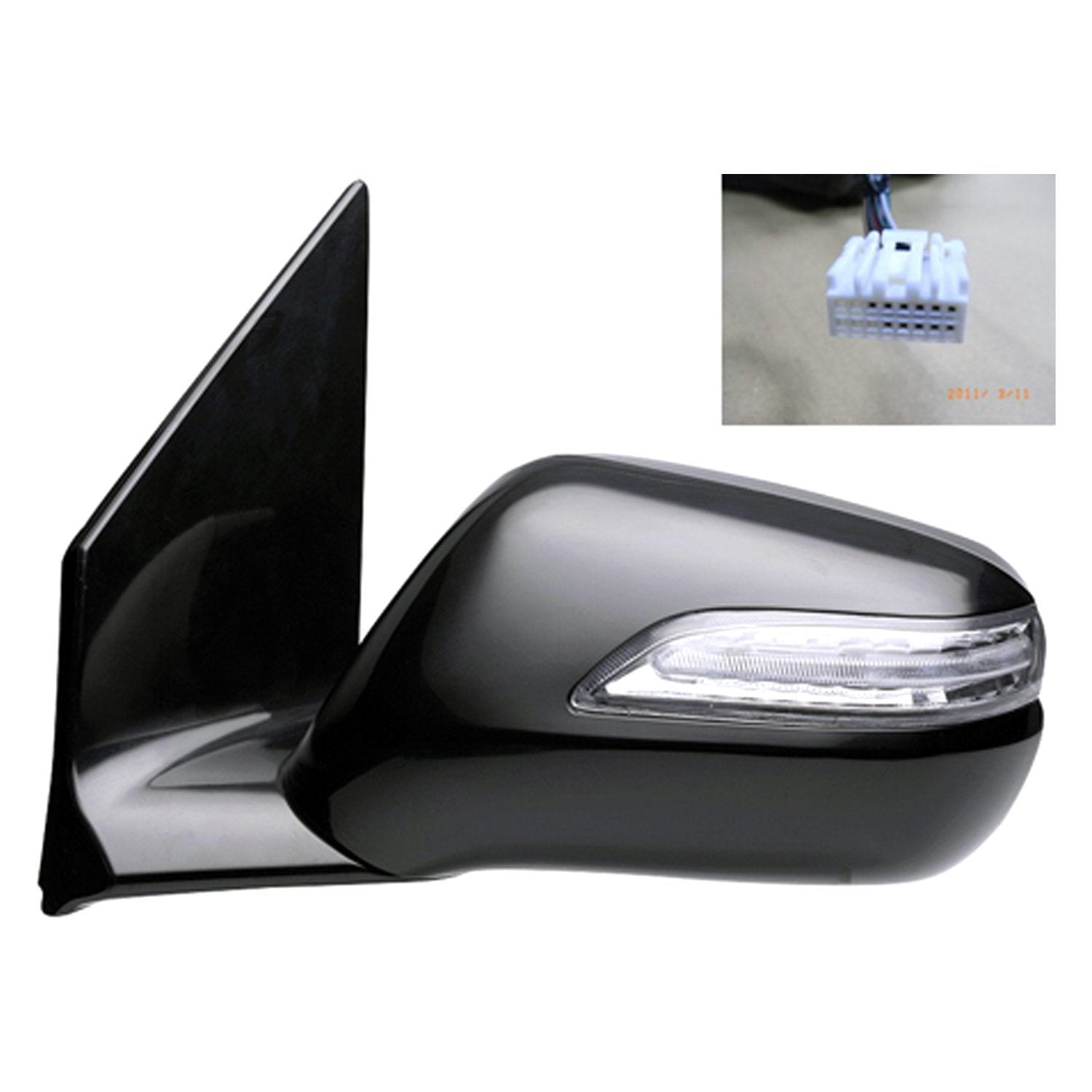 ACURA MDX DOOR MIRROR LEFT (Driver Side) PWR HTD (W/MEMO & SIGNAL LAMP) OEM#76250STXA02ZG 2007-2009 PL#AC1320112