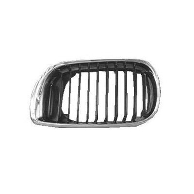 BMW BMW 3 ( i/xi ) (SEDAN/WAGON) GRILLE LEFT (Driver Side) CHROME FRAME & BLACK INNER (SEDAN & WG) OEM#51137030545 2002-2005 PL#BM1200126