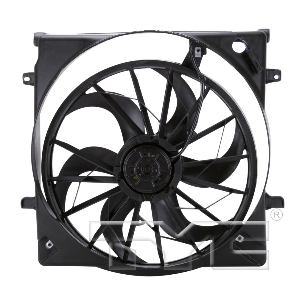 JEEPVEHICLE LIBERTY RADIATOR & A/C FAN ASSY 3.7L (2 PIN)(HEAVY DUTY)(SINGLE FAN)(GAS) OEM#52079528AB-PFM 2002-2007 PL#CH3115162