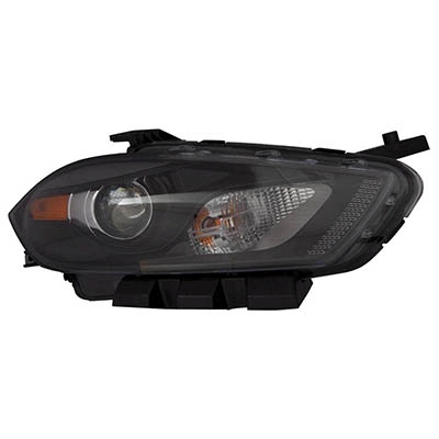 DODGE DART HEAD LAMP ASSY RIGHT (Passenger Side) (HALOGEN)(BLACK BEZEL) OEM#68292804AA 2016 PL#CH2519150