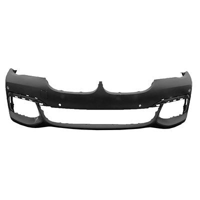 BMW BMW 7 SERIES HYBRID (740e/745e) FRONT BUMPER COVER PRIMED (WO/WASHER)(W/4 PK SENSOR)(W/TOW)(W/M PKG)**CAPA** OEM#51118064750 2017-2019 PL#BM1000454C