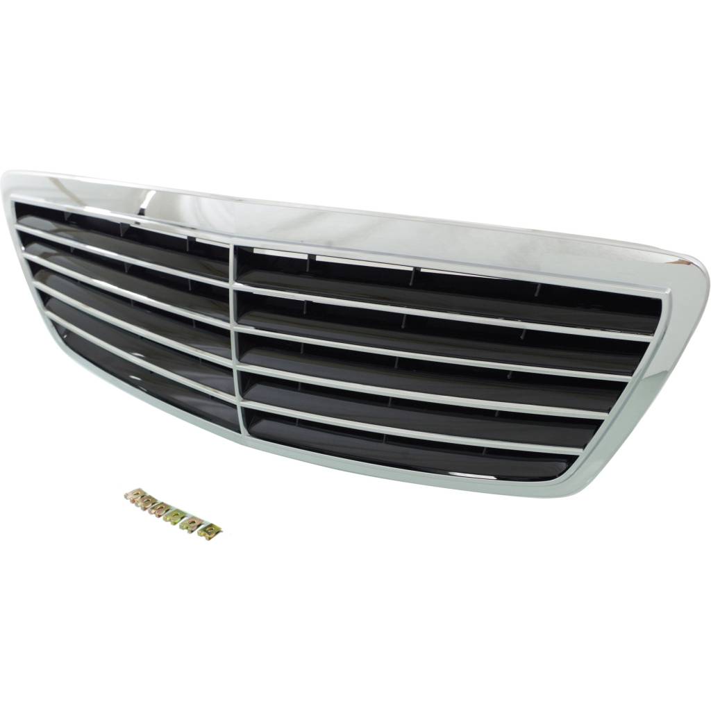 MERCEDES-BENZ S-CLASS SEDAN (220) GRILLE CHROME/BLACK (W/O Proximity Cruise Control) OEM#22088005839040 2003-2006 PL#MB1200124