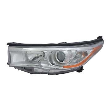 TOYOTA HIGHLANDER HEAD LAMP ASSEMBLY LEFT (Driver Side) (WO/SMOKED CHR) OEM#811500E180 2014-2016 PL#TO2502221