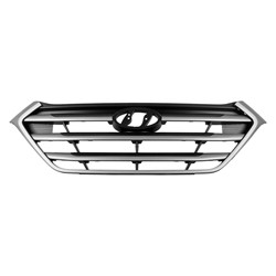 HYUNDAI TUCSON GRILLE SILVER/BLACK BAR W/SILVER FRAME(To 5-16-16) OEM#86350D3000RAM 2016-2017 PL#HY1200189
