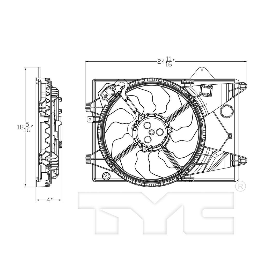 CHEVROLET SONIC RADIATOR & A/C FAN ASSEMBLY 1.8L A/T OEM#95352377 2014-2018 PL#GM3115268