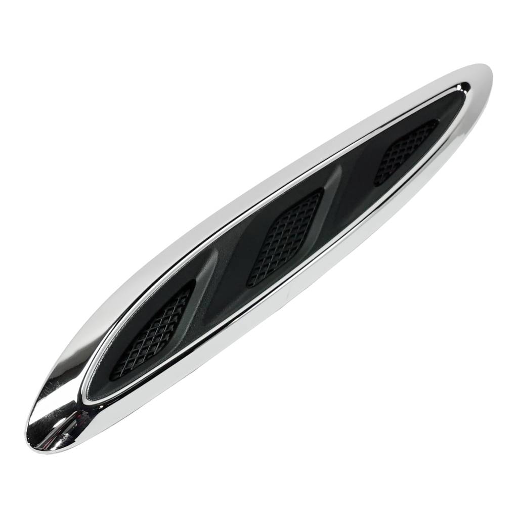 BUICK ENCLAVE HOOD MLDG SIDE RIGHT (Passenger Side) CHROME/BLACK OEM#23142430 2013-2017 PL#GM1239109