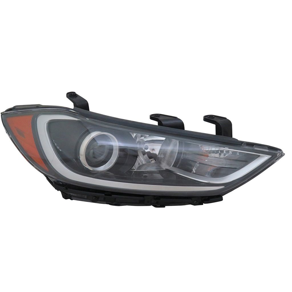 HYUNDAI ELANTRA SEDAN HEAD LAMP ASSY RIGHT (Passenger Side) (HALGEN)(W/LED DRL IN BMP)(EXC SPORT) OEM#92102F2050 2017-2018 PL#HY2503204