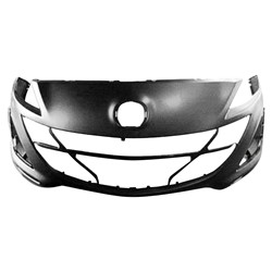 MAZDA MAZDA3 FRONT BUMPER COVER PRIMED (2.0L/2.5L)(MESH TYPE FOG COVER) OEM#BBN250031KBB 2010-2011 PL#MA1000224