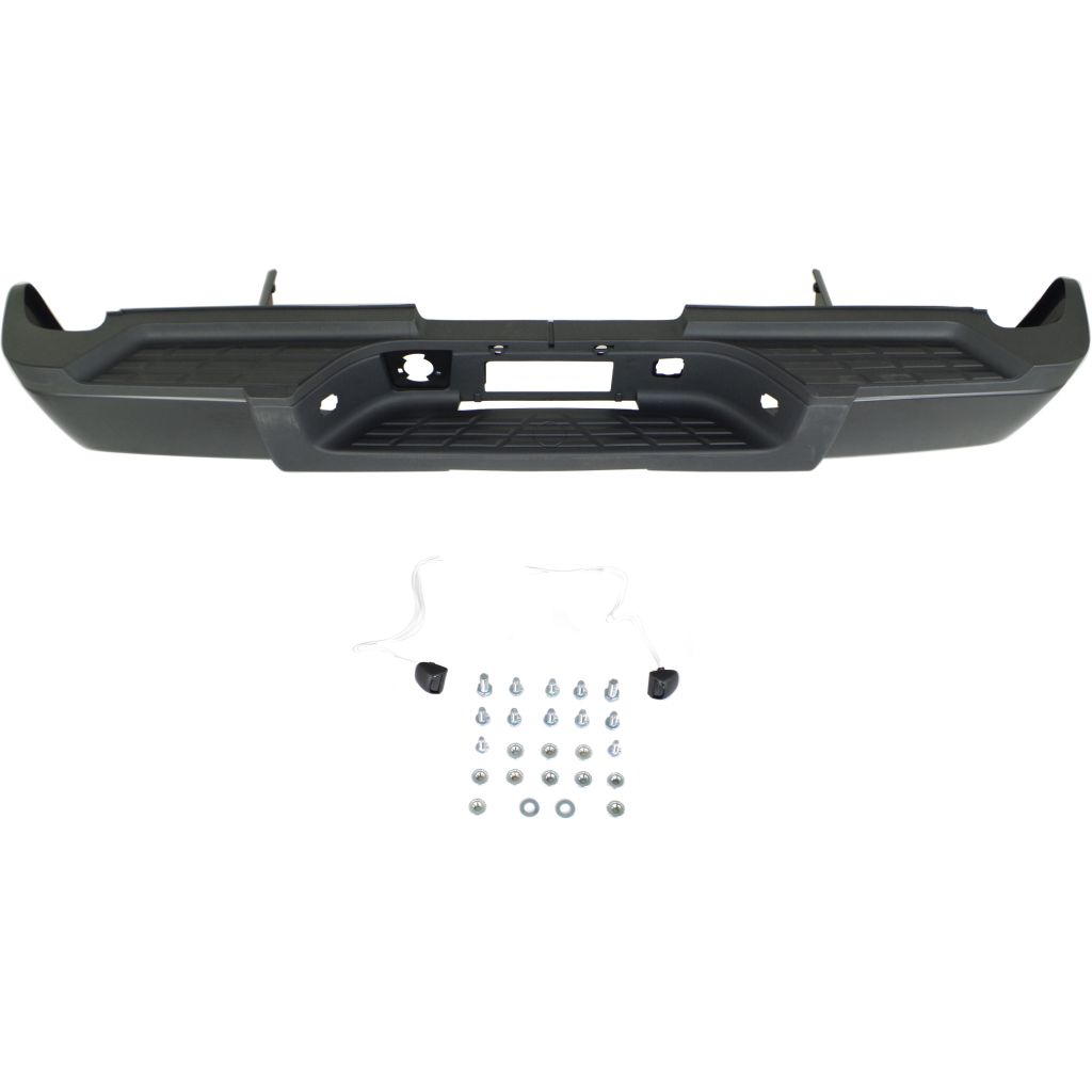 GM TRUCKS & VANS SIERRA/PU 2500/3500 STEP BUMPER ASSY BLACK(DUAL REAR WHEEL)(WO/SENSOR) OEM#20899965-PFM 2010 PL#GM1103163