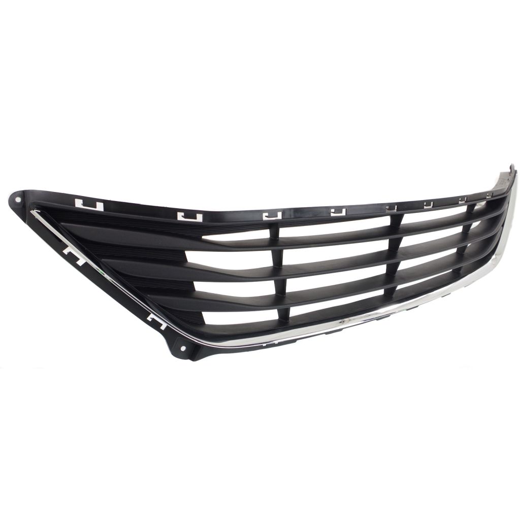 HYUNDAI ELANTRA SEDAN FRONT BUMPER GRILLE BLACK W/BLK BAR W/LWR OUTER CHROME MOLDING OEM#865603X700 2014-2016 PL#HY1036120