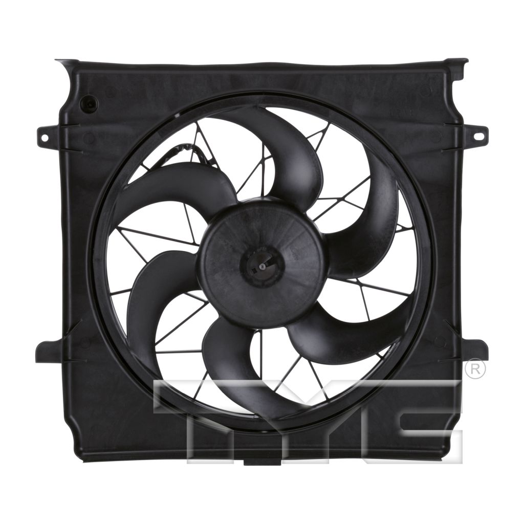 JEEPVEHICLE LIBERTY RADIATOR & A/C FAN ASSY 2.4L/3.7L (3 PIN SOCKET)(STD DUTY)(SINGLE FAN)(GAS) OEM#55037692AB 2004-2005 PL#CH3115143
