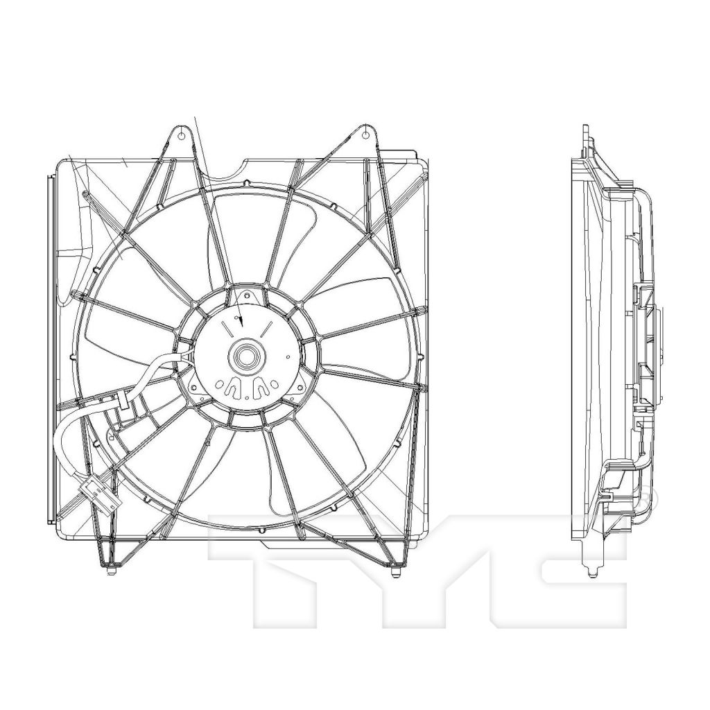 HONDA ACCORD SEDAN RADIATOR FAN ASSEMBLY LEFT (Driver Side) (6 CYL) OEM#19030R70A01-PFM 2008-2012 PL#HO3115148