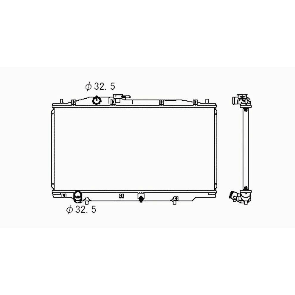 HONDA ACCORD SEDAN RADIATOR 3.0/V6 A/T OEM#19010RCAA53 2003-2007 PL#HO3010191