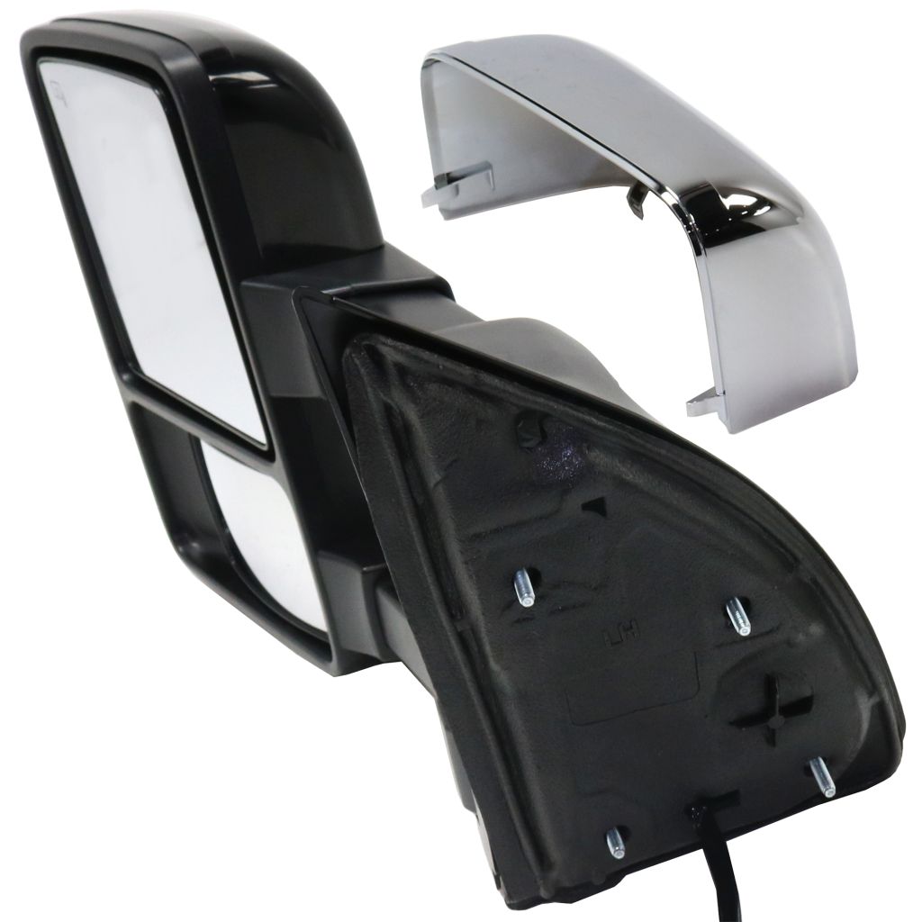 FORD TRUCKS & VANS FORD/PU (F250/350/450/550) Super Duty DOOR MIRROR LEFT (Driver Side) PWR/HTD/SIGNAL/MEMORY/P-FOLD (PWR TELESCOPING)(BLK&CHR CVR)(TOW OEM#9C3Z17683MA-PFM (P) 2009-2010 PL#FO1320492