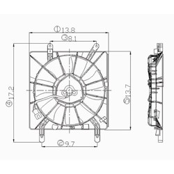 ACURA RSX A/C FAN ASSY OEM#38615PND003-PFM 2002-2006 PL#AC3113103
