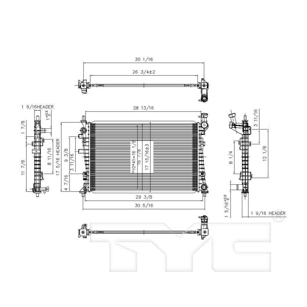 FORD FOCUS RADIATOR OEM#8S4Z8005A 2008-2011 PL#FO3010286