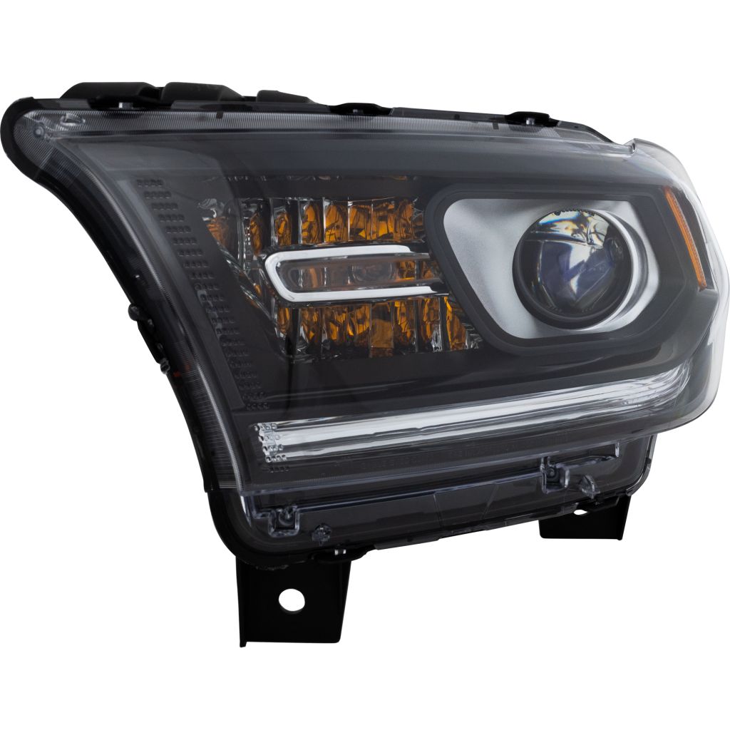 DODGE TRUCKS & VANS DURANGO HEAD LAMP ASSEMBLY LEFT (Driver Side) (HALOGEN)(WO/LED DRL)(BLK BEZEL) OEM#68184827AF 2014-2015 PL#CH2502255