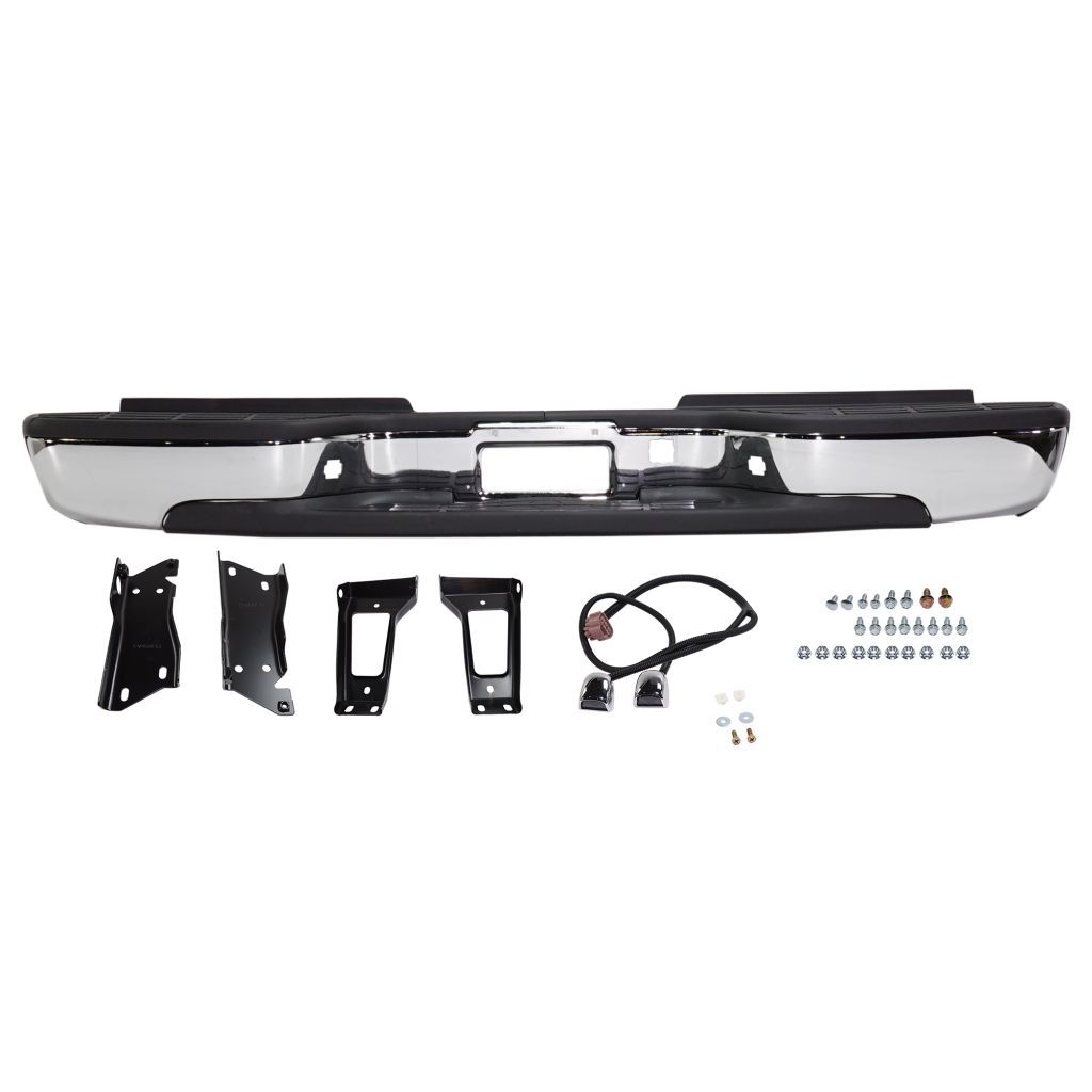 GM TRUCKS & VANS SIERRA/PU (GMC) (07 OLD STYLE) STEP BUMPER ASSEMBLY CHR(FLEETSIDE)(2500HD/3500) OEM#12473000-PFM 1999-2007 PL#GM1103129