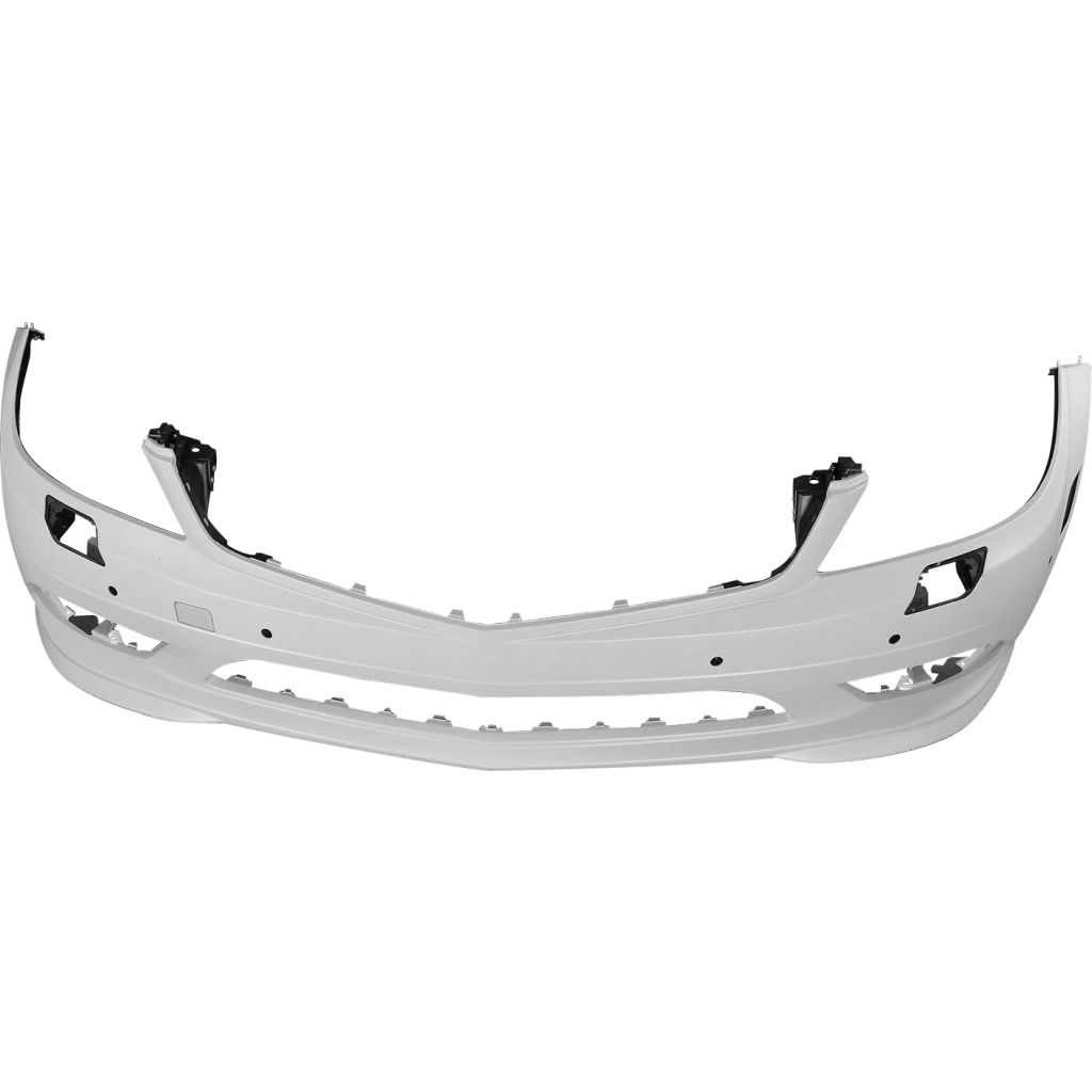 MERCEDES-BENZ C-CLASS SEDAN (204) FRONT BUMPER COVER PRIMED (SPORT)(WO/CHROME MLD)(W/ WASH)(W/SEN)(EXC C63) OEM#2048857825 2008-2010 PL#MB1000343