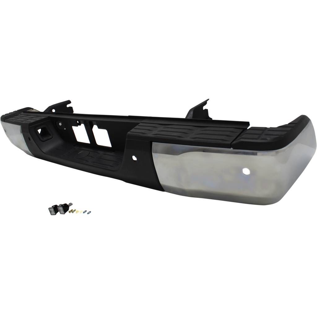 TOYOTA TUNDRA STEP BUMPER ASSEMBLY CHROME (W/ SENSOR)(WO/TOW HITCH)(STEEL END) OEM#520230C122-PFM 2014-2017 PL#TO1103120